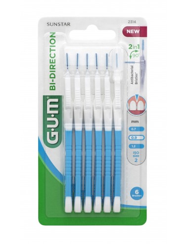 Gum Brossette interdentaire Bi-Direction 0,8 mm - Nouvelle Génération