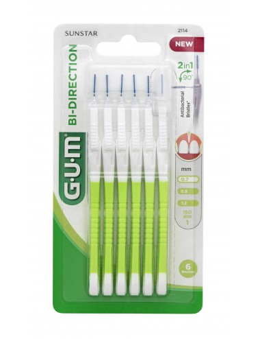 Gum Brossette interdentaire Bi-Direction 0,7 mm - Nouvelle Génération