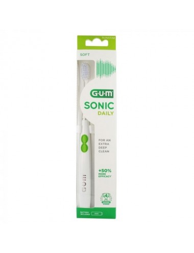 Gum Brosse à Dents Electrique N°4100 Sonic Daily Soft Blanche