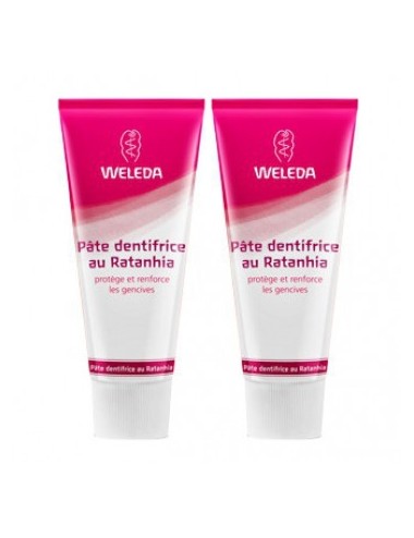 Weleda Duo Pâte dentifrice au Ratanhia 150ml