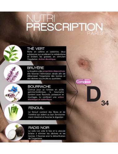 NutriPrescription D34 Draineur Minceur Detox 500ml