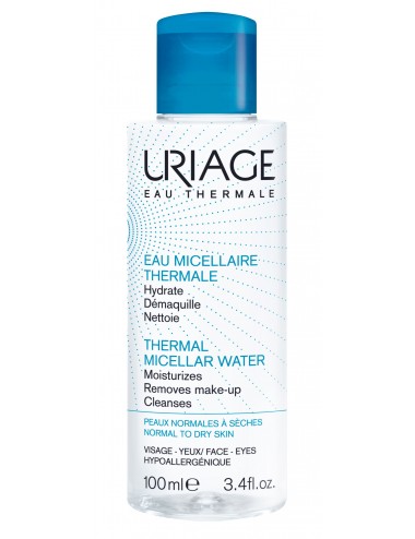 Uriage Eau Micellaire Thermale - Peaux normales à sèches - Flacon 100ml