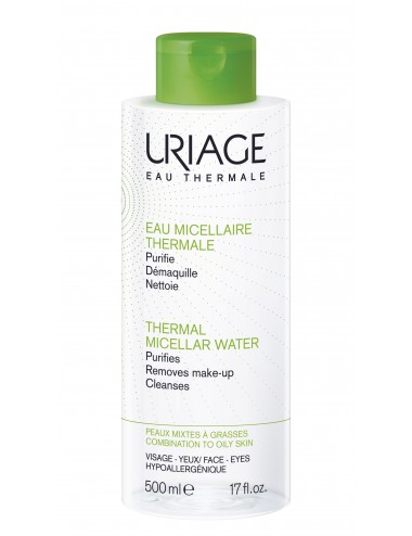 Uriage Eau Micellaire Thermale - Peaux mixtes à grasses - Flacon 500ml