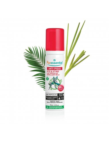 Puressentiel Anti-Pique Lait Répulsif Waterproof Zones Tropicales 75ml