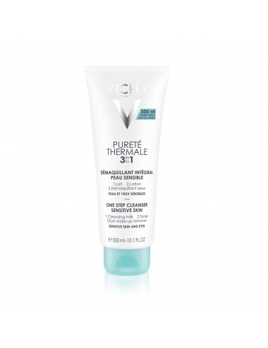 Vichy Pureté Thermale Démaquillant intégral 3 en 1 Peaux sensibles 300ml