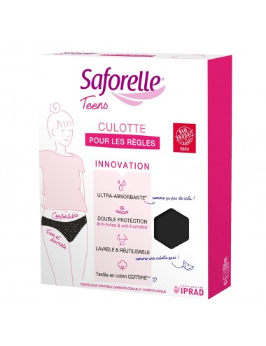 Saforelle Culotte Ultra Absorbante 1ère Règles Teens Taille 14 ans