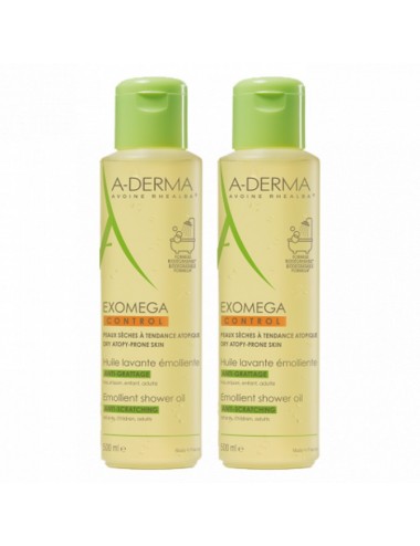 Aderma Exomega Control Huile Lavante Émolliente Lot de 2x500ml