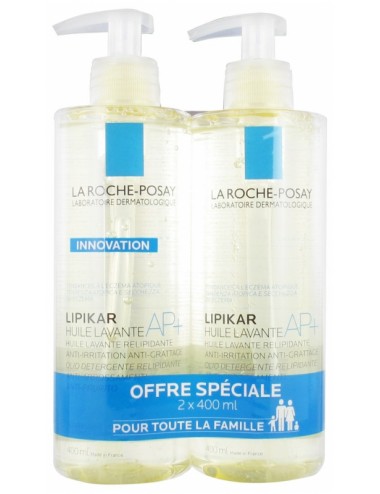 La Roche Posay LOT*2 Lipikar Huile lavante AP+ relipidante anti-grattage 400ml