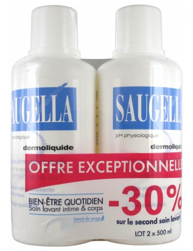 Saugella Dermoliquide Lot de 2 x 500 ml