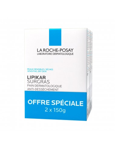 La Roche Posay LOT*2 Lipikar Pain surgras dermatologique anti-dessèchement 150g