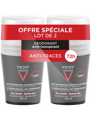 Vichy LOT*2 Homme Déodorant bille 72H