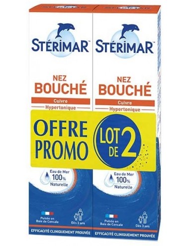 Stérimar Nez Bouché Lot de 2 x 100 ml
