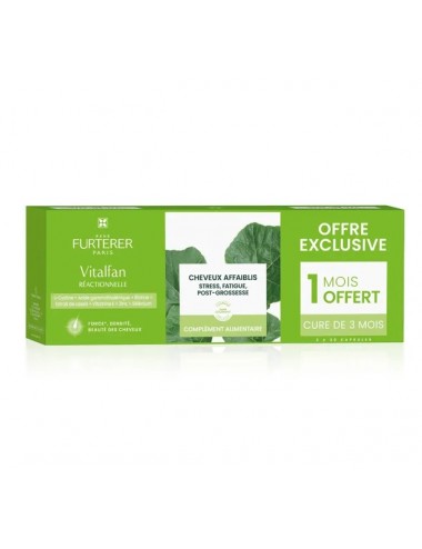 René Furterer Vitalfan Réactionnelle Complément Alimentaire Cheveux Affaiblis x3