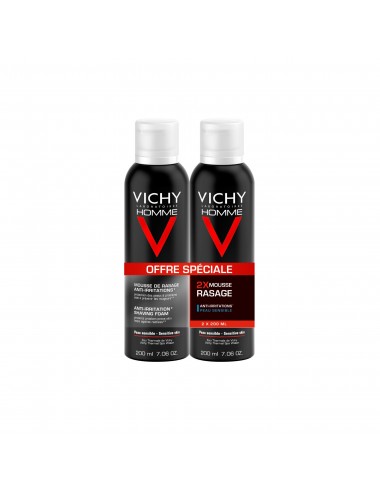 Vichy LOT*2 Homme Mousse à raser Anti-irritations