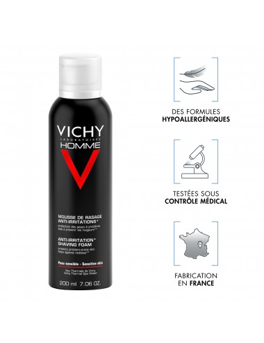 Vichy LOT*2 Homme Mousse à raser Anti-irritations