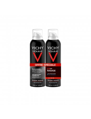 Vichy LOT*2 Homme Gel de rasage peaux sensibles
