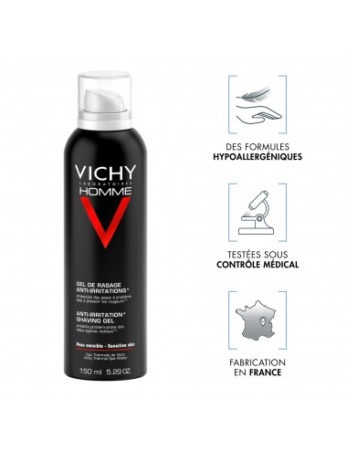 Vichy LOT*2 Homme Gel de rasage peaux sensibles