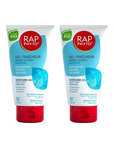 Rap Phyto Gel Fraîcheur Jambes Légères Menthol Lot De 2x150ml