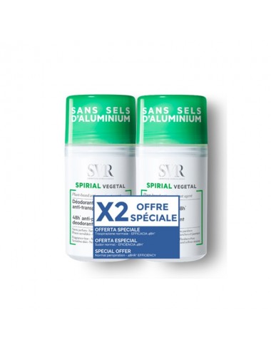 SVR Spirial Roll'On Vegetal 50ml  -Lot de 2