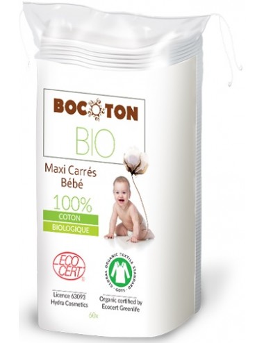 Maxi Carrés en Coton Bio pour Bébé x 60