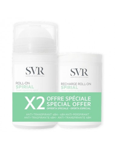 SVR Spirial Roll-On Anti-Transpirant Intense 50ml + Eco-Recharge 50ml