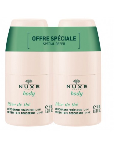 Nuxe Body Rêve de Thé Déodorant Fraîcheur | 24h  50ml - Lot de 2