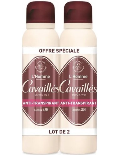 Rogé Cavaillès Homme Déodorant Anti-transpirant Contrôle 48h Spray 2x150ml