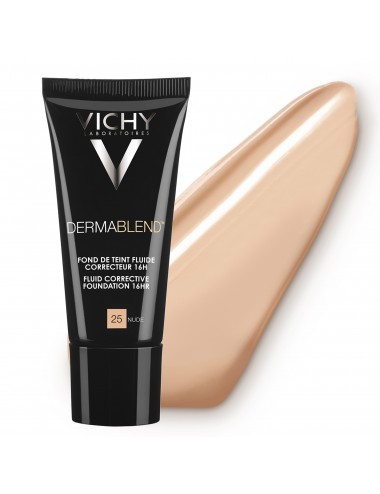 Vichy Dermablend Fond de teint fluide correcteur Tube 30ml - Teinte 25 NUDE