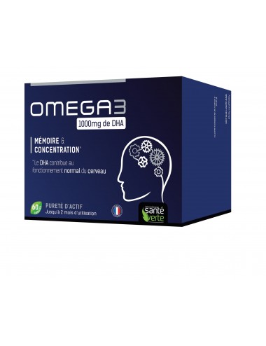 Santé Verte Omega 3 1000mg de DHA 60 Capsules