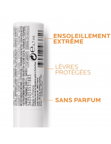 La Roche Posay Anthelios Crème Solaire en Stick Lèvres Visage SPF50+ Avec Parfum 4,7ml