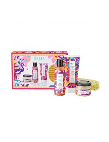 Baija Coffret Delirium Floral  Gel Douche + Gommage + Crème Corps + Eponge