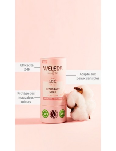 Weleda Déodorant solide 24H Sensitive Stick 50g
