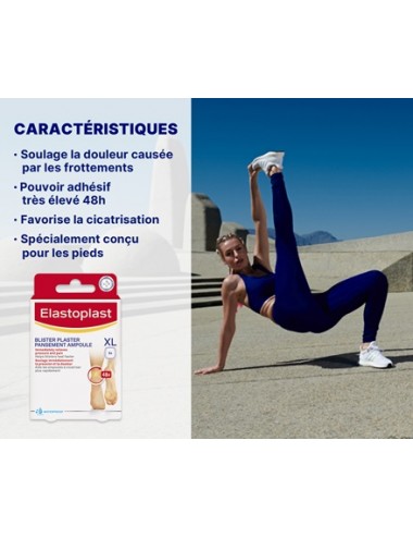 Elastoplast 5 Pansements Ampoule Hydrocolloïde XL - format 5 cm x 5 cm