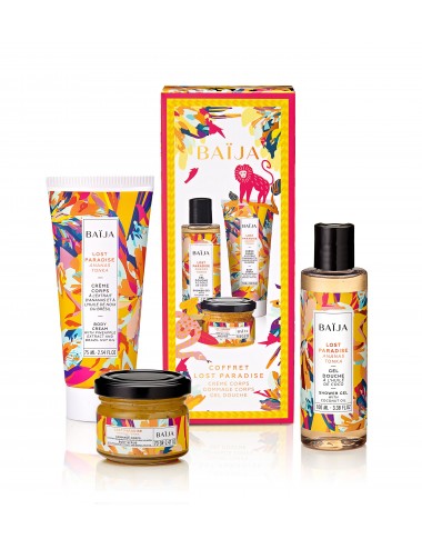 Baija Lost Paradise Coffret Soin du Corps Ananas et Tonka Gel douche Crème et Gommage Corps