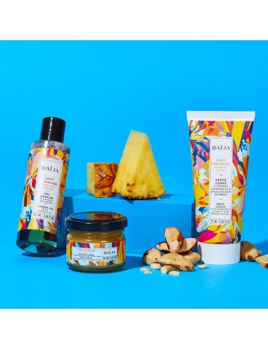 Baija Lost Paradise Coffret Soin du Corps Ananas et Tonka Gel douche Crème et Gommage Corps
