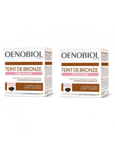 Oenobiol Teint de Bronze Peau Claire lot de 2x30 Capsules
