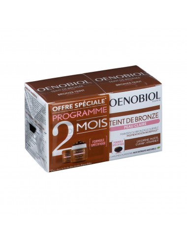 Oenobiol Teint de Bronze Peau Claire lot de 2x30 Capsules