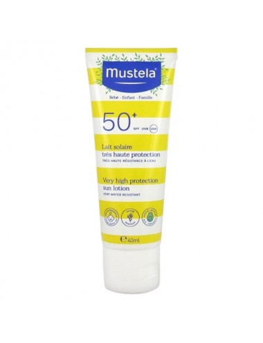 Mustela Lait Solaire Très Haute Protection SPF50+ 40ml