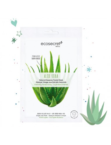 Ecosecret Masque Hydratant Intense Visage aux Extraits Naturels d'Aloe Vera