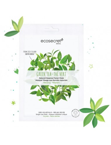 Ecosecret Masque Relaxant Visage aux Extraits Naturels de Thé Vert 