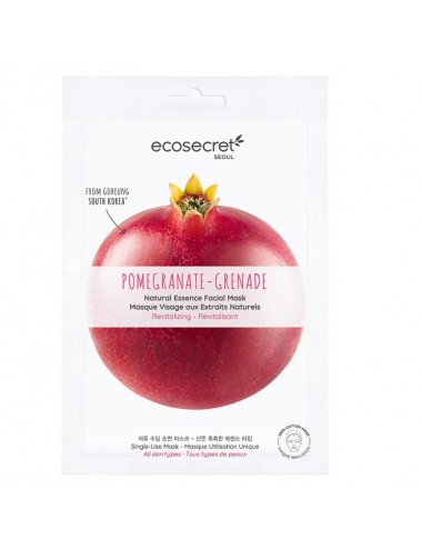 Ecosecret Masque Revitalisant Visage aux Extraits Naturels de Grenade 