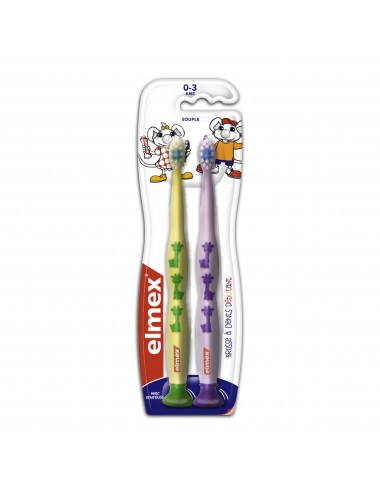 Elmex Lot Brosse à dents Anti-Carie Junior 6-12 ans souple - x2