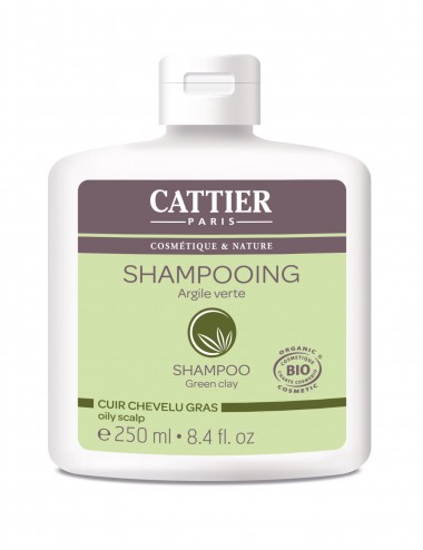 Cattier Shampoing Cuir Chevelu Gras Argile Verte 250ml