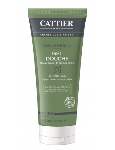 Cattier Homme Gel Douche Cabine de Bain 200ml