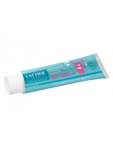 Cattier Kids Bio Dentifrice Framboise 2-6 Ans 50ml