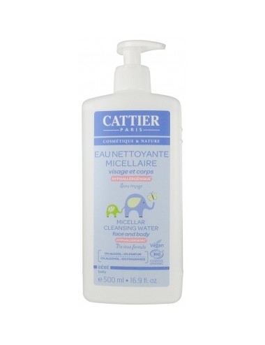 Cattier Eau nettoyante micellaire bébé 500ml