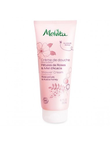 Melvita Crème de Douche Pétales de Rose & Miel d'Acacia 200 ml