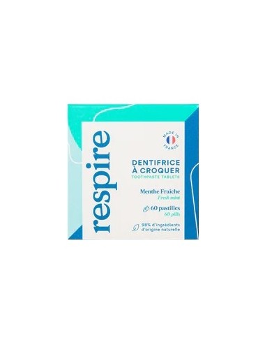 Respire Dentifrice Solide Menthe Fraiche 60 Pastilles