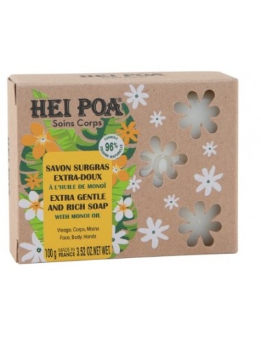 Hei Poa Savon solide Surgras Extra-Doux Monoï 100g