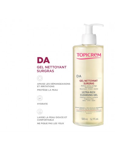 Topicrem DA Gel Nettoyant Apaisant Surgras 500ml